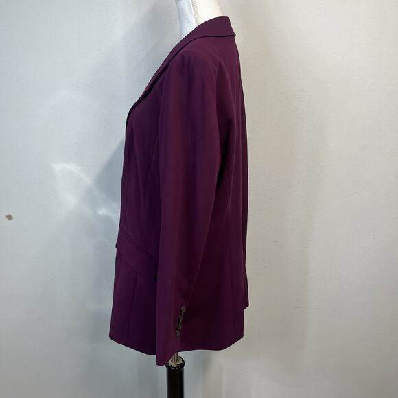 Talbots Blazer Jacket size 16 Mulberry Purple Stretch Career Professional Suit - Picture 7 of 9